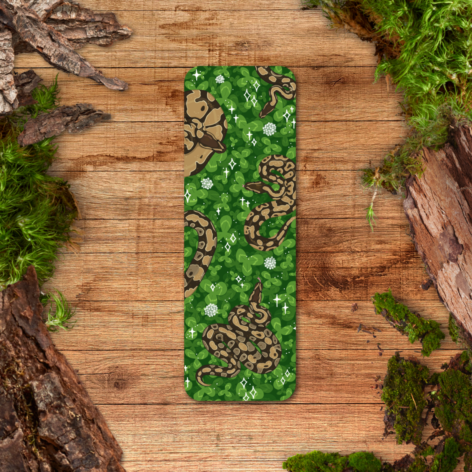 19 Bookmark - Clover Field - Wild Type Ball Python