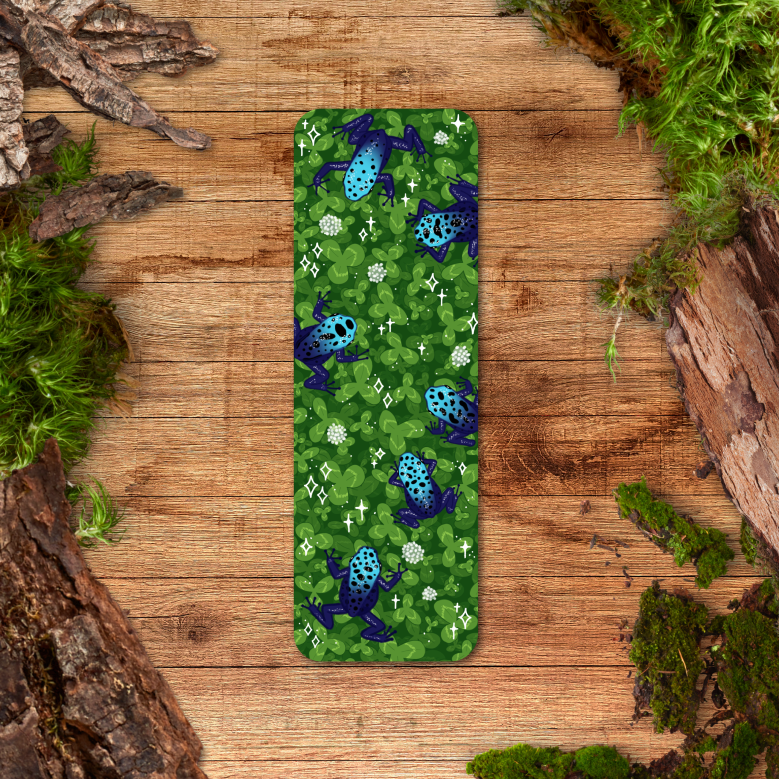 22 Bookmark - Clover Field - Dendrobates tinctorius 'Azureus'