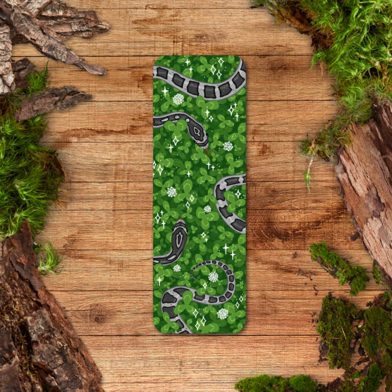 25 Bookmark - Clover Field - Anery Corn Snake