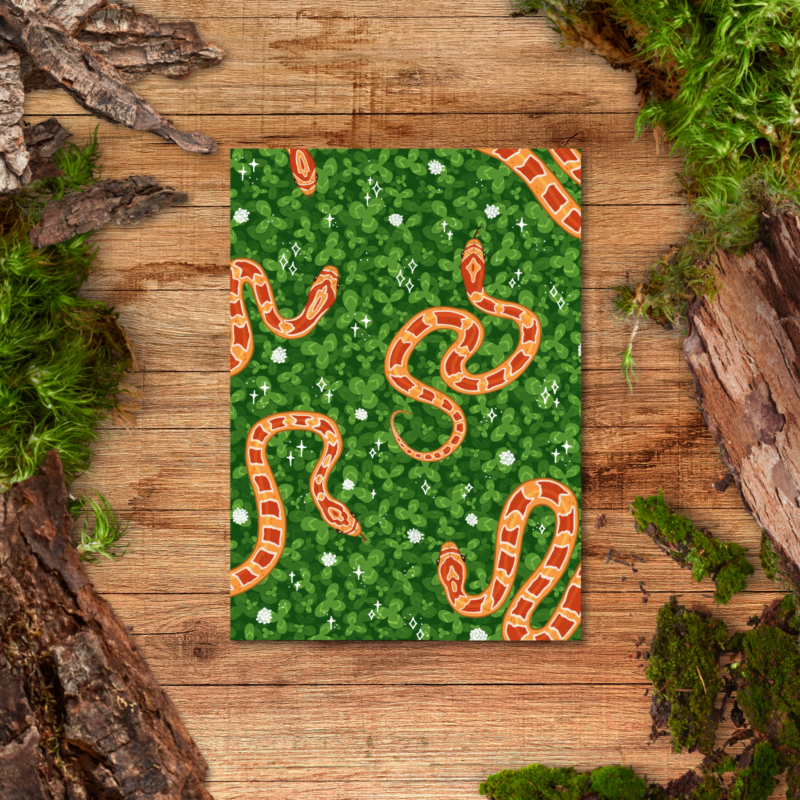 5 Notebook - Clover Field - Reverse Okeetee Corn Snake - Wholesale