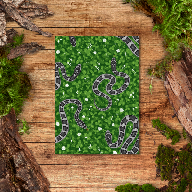 Notebook - Clover Field - Anery Corn Snake